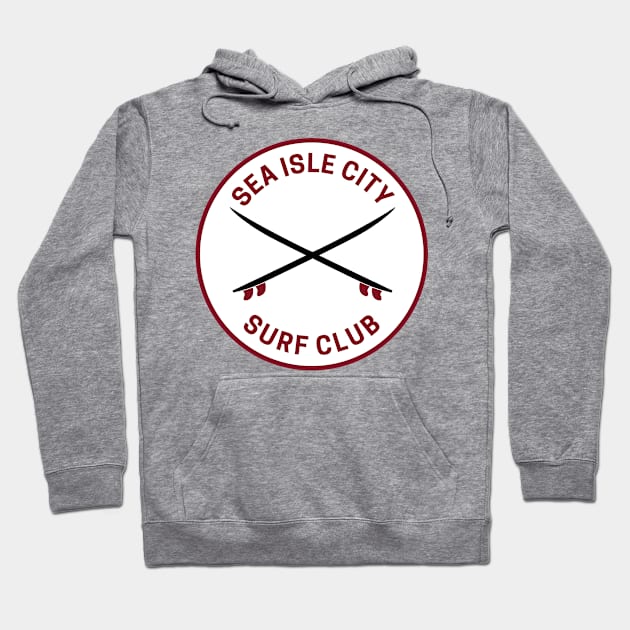 Vintage Sea Isle City Surf Club Hoodie by fearcity